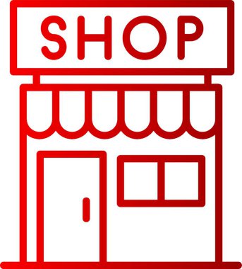 Dükkan Hattı Gradyan Simgesi