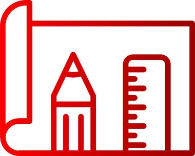 Mimari Satır Gradyan Simgesi