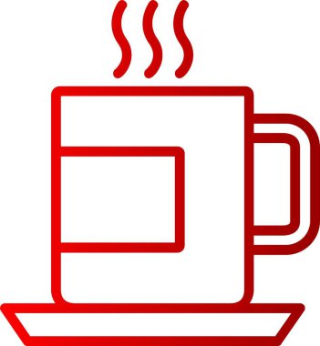 Çay fincanı Çizgisi Gradyan Simgesi