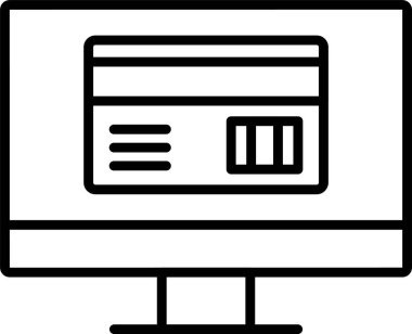 Çevrimiçi Ödeme Satırı Simgesi Tasarımı