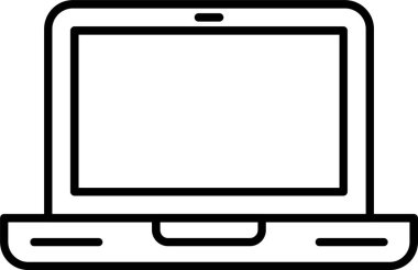 Laptop Bilgisayar Satırı Simge Tasarımı