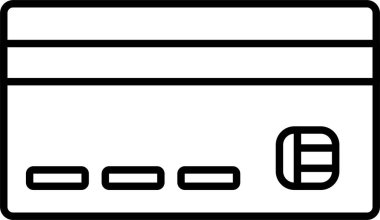 Kredi Kartı Çizgisi Simgesi Tasarımı