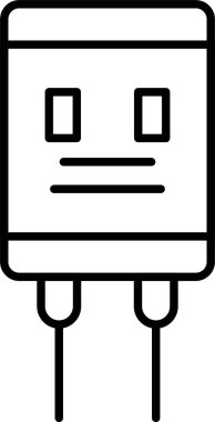 Kapasitör satır simgesi tasarımı