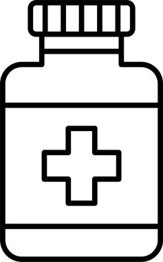 İlaç Şişe Satırı Simge Tasarımı