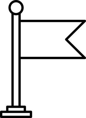 Bayrak simgesi tasarım satır