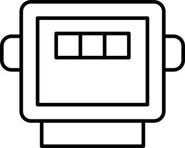Elektrik Metre çizgisi simgesi tasarımı