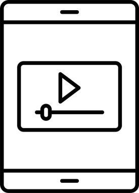 Mobil Pazarlama çizgisi simgesi tasarımı