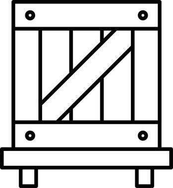 Tahta Kutu Satırı Simge Tasarımı
