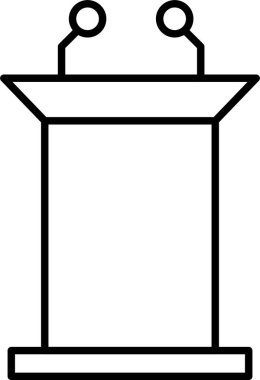 Podyum Çizgisi Simgesi Tasarımı