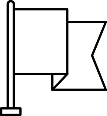 Bayrak simgesi tasarım satır