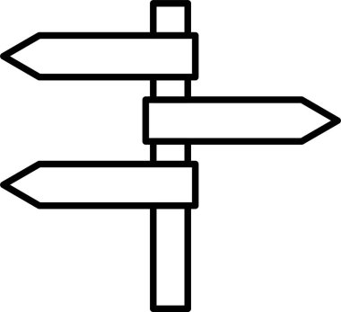 Yön Panelleri Satır Simgesi Tasarımı