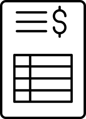 Bill Satır Simgesi Tasarımı