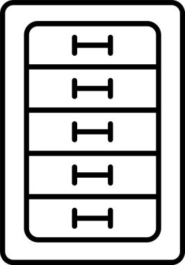 Kabine Çekmecesi Satır Simgesi Tasarımı