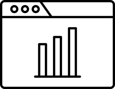 Web Trafik Çizgisi Simgesi Tasarımı