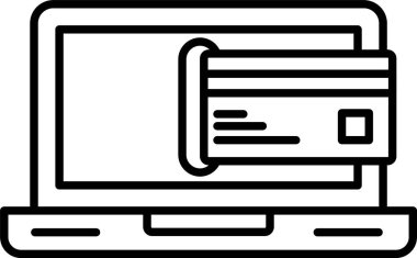 Kredi Kartı Ödeme Satırı Simgesi Tasarımı