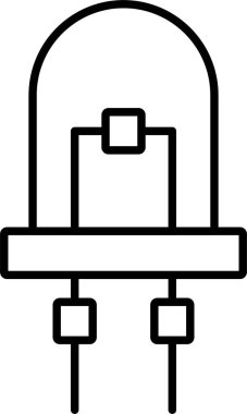 Diyot çizgi simgesi tasarımı