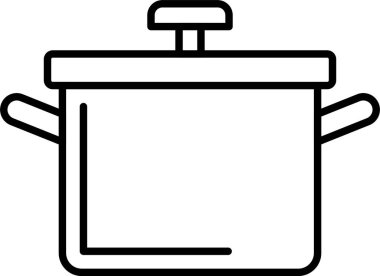 Pişirme pot hattı simge tasarım