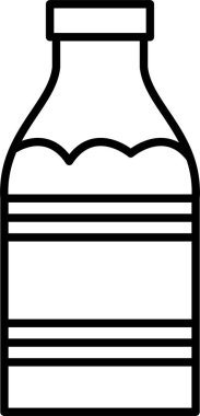 Süt Şişe Çizgisi Simgesi Tasarımı
