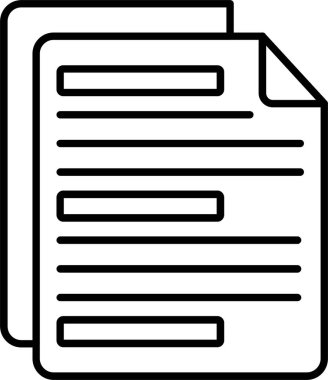 Kağıt Satırı Simgesi Tasarımı