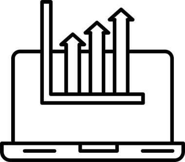 Dijital Ekonomi Çizgisi Simge Tasarımı