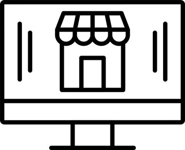Çevrimiçi Depolama Satırı Simgesi Tasarımı