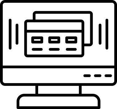 Çevrimiçi Ödeme Satırı Simgesi Tasarımı