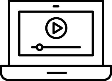 Dizüstü bilgisayar satırı Simge Tasarımı