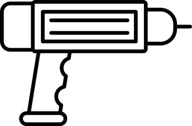 Matkap Çizgisi Simgesi Tasarımı