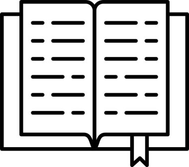 Kitap satırı simgesi tasarım