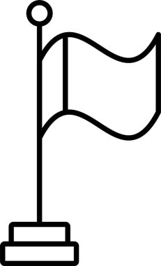 Bayrak simgesi tasarım satır
