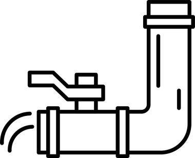 Su Aracı Çizgisi Simge Tasarımı
