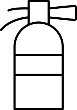 Yangın söndürücü Satır Simgesi Tasarımı