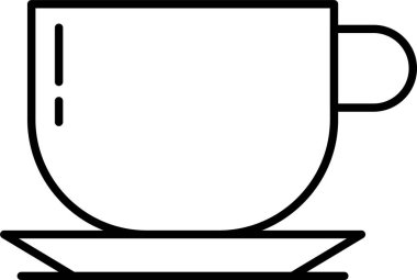 Kahve Kupası Satırı Simgesi Tasarımı