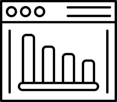 İstatistik satırı simgesi tasarımı
