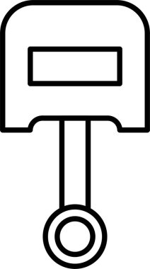 Piston Çizgisi Simge Tasarımı