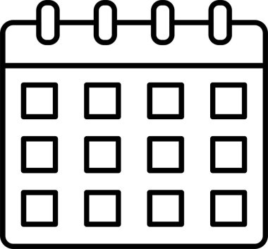 takvim çizgisi simgesi tasarımı