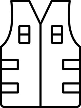 Kurşun geçirmez yelek satır simgesi tasarımı