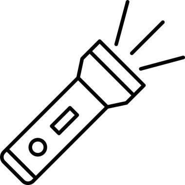 El feneri çizgi simgesi tasarımı