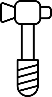 Çekiç çizgisi simgesi tasarımı