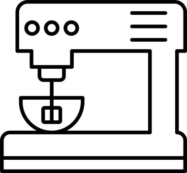 Elektrik Karıştırıcı Satır Simgesi Tasarımı
