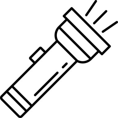 El feneri çizgi simgesi tasarımı