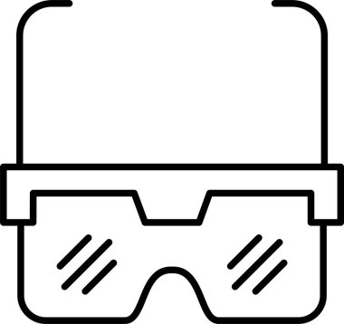 Göz Koruyucusu Satır Simgesi Tasarımı