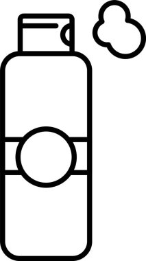 Traş Kremi Çizgisi Simgesi Tasarımı