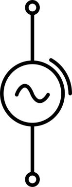 AC Voltaj Kaynak Satır Simgesi Tasarımı