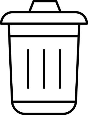 Çöp kovası satırı simgesi tasarım