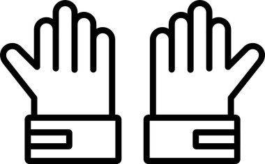 Kaleci Eldiven Çizgisi Simgesi Tasarımı