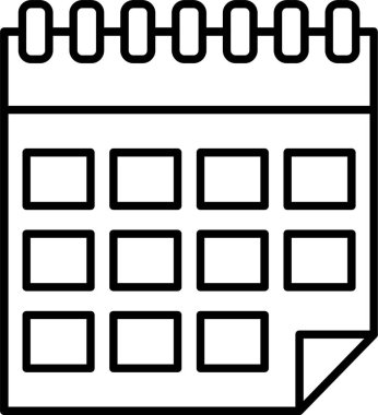 takvim çizgisi simgesi tasarımı