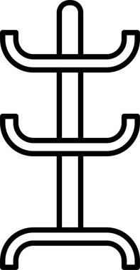 Palto Rack Satırı Simge Tasarımı