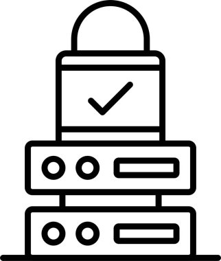 Veri Koruma Satırı Simgesi Tasarımı