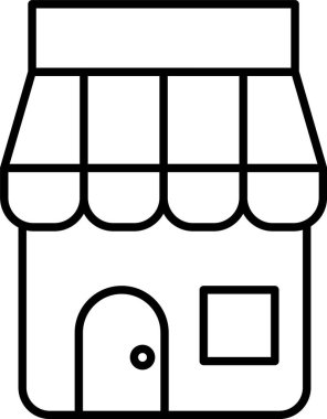 Dükkan çizgisi simgesi tasarımı